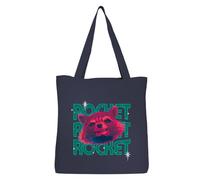 Marvel LEGEND ICON Officiel Guardians Of The Galaxy - Rocket Fan imprimés 100% coton |Réutilisable | Longue poignée | Voyages et achats |Sac fourre-tout 38 * 40 CM,Taille unique,Navy