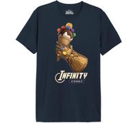 Marvel Legend Icon Officiel Infinity Conez imprimé T-Shirt pour Hommes Col Ras du Cou Manches Courtes Coton Coupe régulière,Navy_S