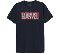 Marvel « Logo » MEMARCOTS294 T-Shirt Homme, Navy, Taille L