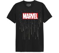 Marvel Legend Icon Officiel Meteor Shower imprimé T-Shirt pour Hommes Col Ras du Cou Manches Courtes Coton Coupe régulière,Noir_XL
