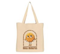 Marvel LEGEND ICON Officiel Miss Minute Artificial Intelligence Entity imprimés 100% coton |Réutilisable | Longue poignée | Voyages et achats |Sac fourre-tout 38 * 40 CM,Taille unique,Natural