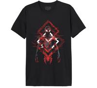 Marvel Legend Icon Officiel Multiverse Morales imprimé T-Shirt pour Hommes Col Ras du Cou Manches Courtes Coton Coupe régulière,Noir_L