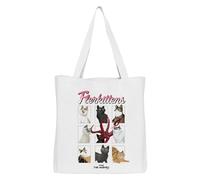 Marvel LEGEND ICON Officiel The Flerkittens imprimés 100% coton |Réutilisable | Longue poignée | Voyages et achats |Sac fourre-tout 38 * 40 CM,Taille unique,Blanc