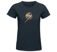 Marvel Legend Icon Officiel The Logo imprimé T-Shirt pour Femme Col Ras du Cou Manches Courtes Coton Coupe régulière,Burgundy_Medium