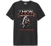 Marvel Legend Icon Officiel Thor Love and Thunder imprimé T-Shirt pour Hommes Col Ras du Cou Manches Courtes Coton Coupe régulière,Anthracite_XXL