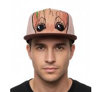 Marvel Legend Icon Officielle Les Gardiens de la Galaxie Vol. 2 - Groot Head Snapback Baseball Cap - Unisex Casquette | Adjustable Hat with Visor | Streetwear,One Size,Multicolour