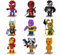 Marvel légendes blocs de construction lega Deadpool Spider Man blocs de construction Iron Man Loki personnage de dessin animé jouets pour enfants cadeaux M3243