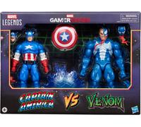 Marvel Comics – Figurine de collection Marvel Legends Gamerverse Captain America contre Venom – Bleu