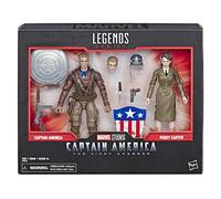 Marvel Legends Series Captain America : The First Avenger Lot de 2 figurines à collectionner inspirées du film Captain America et Peggy Carter 15,2 cm (exclusivité Amazon)