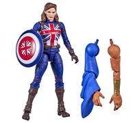 Hasbro Marvel Legends - Figurine Captain Carter 15 cm Premium, 2 pièces Build-a-Figure Multicolore