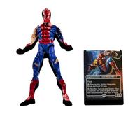 Marvel Legends Series Magic: The Gathering, Figurine Spider-Man endommagé au Combat avec Carte Premium Exclusive