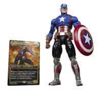 Marvel Legends Series Magic: The Gathering Super-héros Marvel, Figurine Captain America (Avengers: Twilight) de 15 cm avec Carte à Collectionner Premium Exclusive