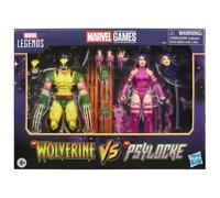 Marvel Legends Series Marvel Games Wolverine c. Psylocke, Pack de 2 Figurines à l'échelle 15 cm inspirée de l'apparence Joueur 2 des Jeux vidéo rétro