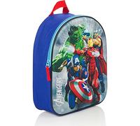 Marvel Les Avengers Sac à Dos Pour Enfants 3D - Hulk, Thor, Iron Man et Captain America - Bleu