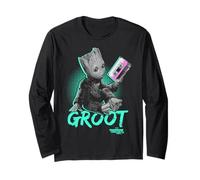 Marvel Les Gardiens de la Galaxie Groot Tape Portrait Manche Longue