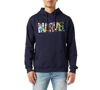Marvel Logo Characters Sweat-Shirt À Capuche, Bleu (Navy Navy), Small Homme