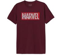 Marvel « Logo » MEMARCOTS294 T-Shirt Homme, Burgundy, Taille 3XL