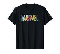 Marvel Logo With Characters Spider-Man, Iron Man, Thor, Hulk T-Shirt