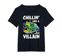 Marvel Loki Chillin' Like a Villain T-Shirt, Femme Grandes Tailles, Noir, 6X