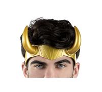 Marvel Loki Coiffe adulte Cornes en plastique avec sangle élastique, doré, défaut