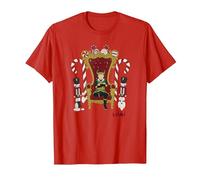 Marvel Loki Kid Loki on The Noël Throne T-Shirt, Homme, Rouge, S