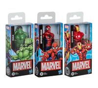 Marvel Lot de 3 figurines articulées articulées articulées de 1,8 m, 15 cm - Iron Man, Spiderman et Hulk