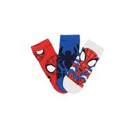 Marvel Lot de 3 paires de chaussettes Spiderman en coton Motif super-héros, Pack 1, 31-34