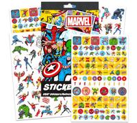 Marvel Lot de 4 feuilles d'autocollants Avengers pour enfants avec plus de 295 autocollants Avengers pour travaux manuels, récompenses, et plus encore | Feuilles d'autocollants de super-héros