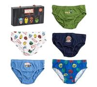 Marvel Lot de 5 slips Avengers pour garçon avec boîte cadeau, multicolore, 2-3 ans
