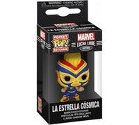 Marvel Lucha Libre - La Estrella Cosmica Captain Marvel Luchadores - Porte-clés Funko Pocket POP ! Porte-clés