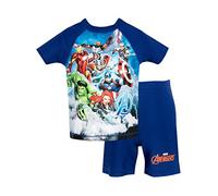 Marvel Maillot de Bain Deux pièces Garçon Avengers Bleu 4-5 Ans