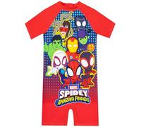 Marvel Maillot de Bain Garcon, Maillot De Bain Enfant Garcon Spidey Et Ses Amis, Combinaison Natation Spiderman, Rouge 6-7 Ans