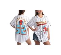 Marvel Maillot de baseball Spiderman pour femme - T-shirt de baseball fantaisie - Spidey Jersey pour femme (tailles : S-XL), Spider-Man Blanc, Taille M