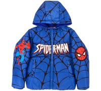 Marvel Manteau d'hiver pour garçons Spider-Man, veste d'hiver bouffante à imprimé graphique Avengers pour grands et petits enfants, bleu, 8