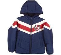 Marvel Manteau d'hiver pour garçons Spider-Man, veste d'hiver bouffante à imprimé graphique Avengers pour grands et petits enfants, noir foncé, 8