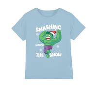 Marvel Marvel Hulk Smashing Through The Snow Kids T Shirt, Light Blue T-Shirt Mixte Enfant (Lot de 1)