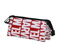 Marvel Marvelmania Trousse Triple ECO, Rouge Rouge