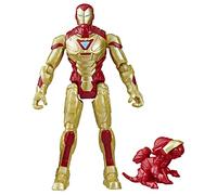 Marvel Mech Strike Figurine Mechasaurs Iron Man de 10,2 cm, avec accessoire d'arme, panier de Pâques pour enfants, à partir de 4 ans