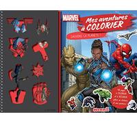 Marvel - Mes aventures à colorier - Livre de coloriage, stickers et pochoirs - Dès 4 ans