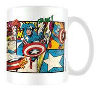 Marvel Comics Tasse en céramique Mg23437 – Captain America rétro multicolore, 315 ml