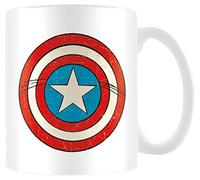 Marvel MG23442 Retro - Captain America Shield - Mug, Céramique, Multicolore, 11 oz/315 ML