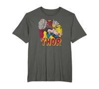 Marvel Mighty Thor Hammer Throw Vintage T-Shirt