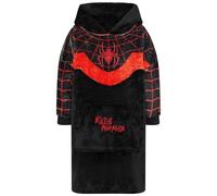 Marvel Miles Morales Spider-Man Sweat à Capuche surdimensionné, Noir, 5-6 Ans