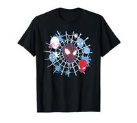 Marvel Miles Morales Spider-Man Team Spidey Big Face Collage T-Shirt