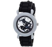 Marvel Montre à Quartz analogique pour garçon avec Bracelet en Silicone WMA000235, Noir, Classique