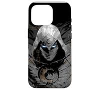 Marvel Moon Knight Hiéroglyphes égyptiens aux Yeux Brillants Noir Coque pour iPhone 16 Pro