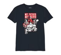Marvel « My Father My Hero » BOMARCOTS206 T-Shirt Garçon, Navy, Taille 14 Ans