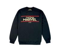 Marvel Noir Captain Marvel Sweat-shirt Femme