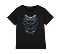 Black Panther Costume Unisex Kids T Shirt, Noir, 5-6 Ans Garçon