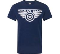 Marvel officiel homme Captain America Civil War Team Cap Distressed T-shirt NS4516 (S) (Bleu marine)